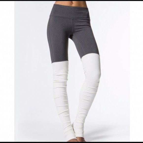 Alo Yoga Goddess Legging Grey/White Size S - Picture 1 of 4
